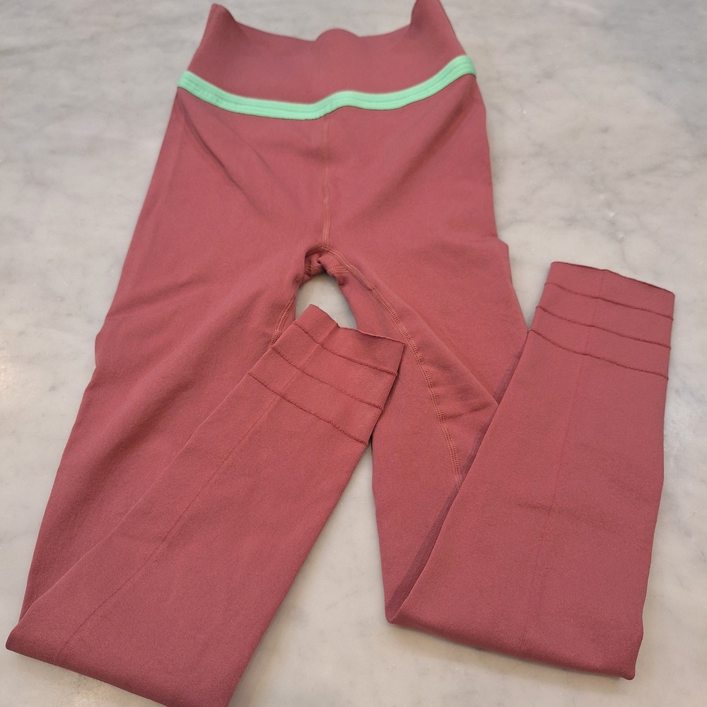 Fabletics SculptKnit Leggings Womens S Pink Mint Green High Rise Athletic Yoga